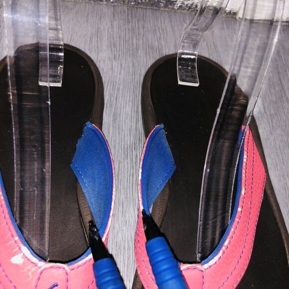 OluKai Punua Kia'i Beach Sandals Women's Size 8 Flip Flop Thongs Pink *FLAWS - Picture 12 of 15